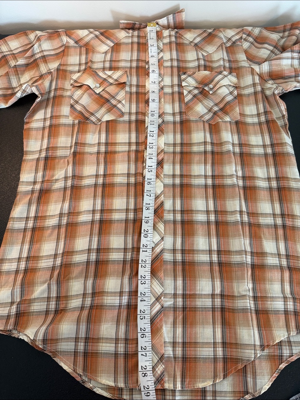 Vintage Sheplers Western Wear Plaid Short Sleeve Pearl Snap Shirt - Picture 6 of 7